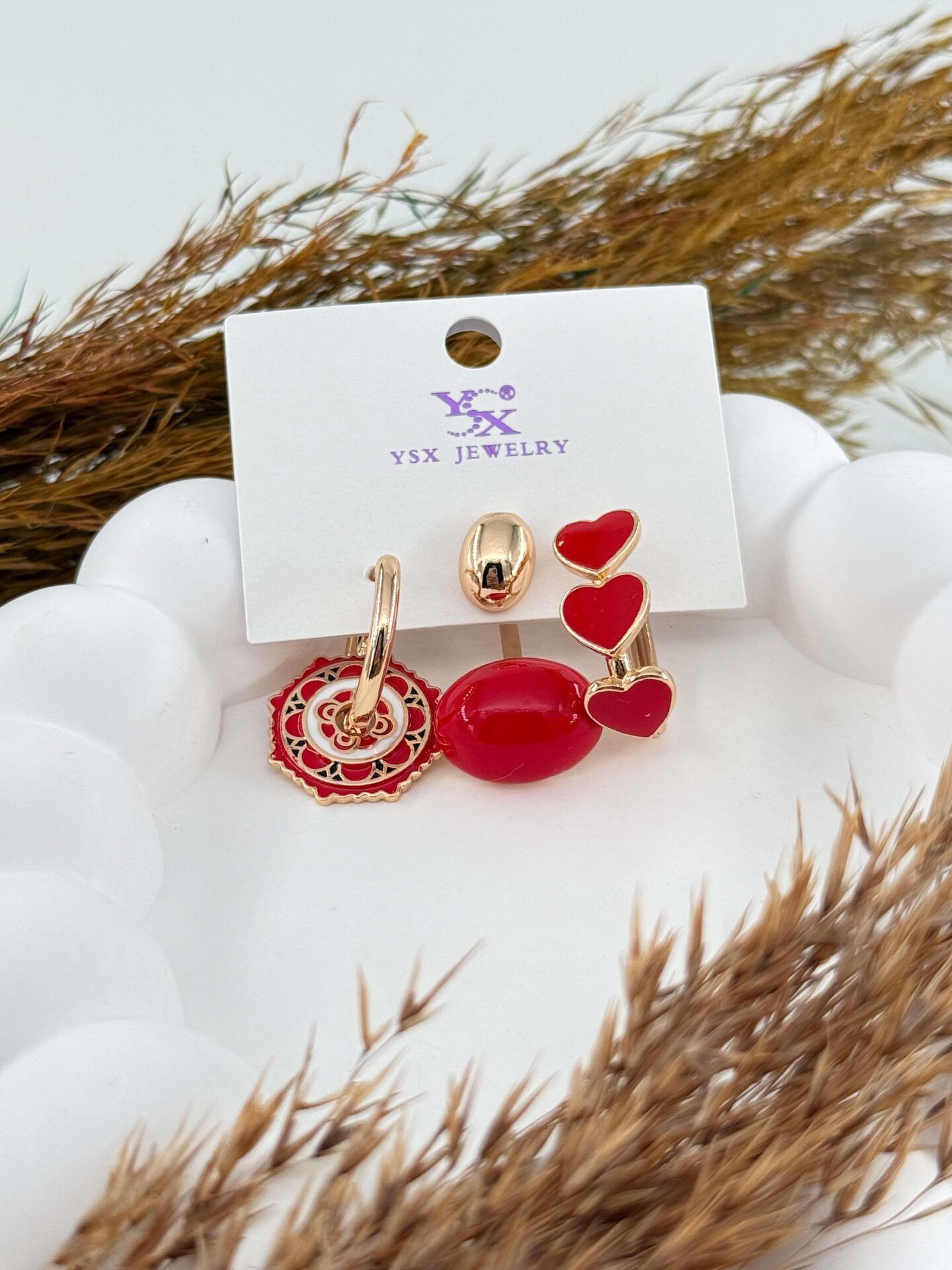 YSX 3'lü Set Küpe // ITHAL-2854