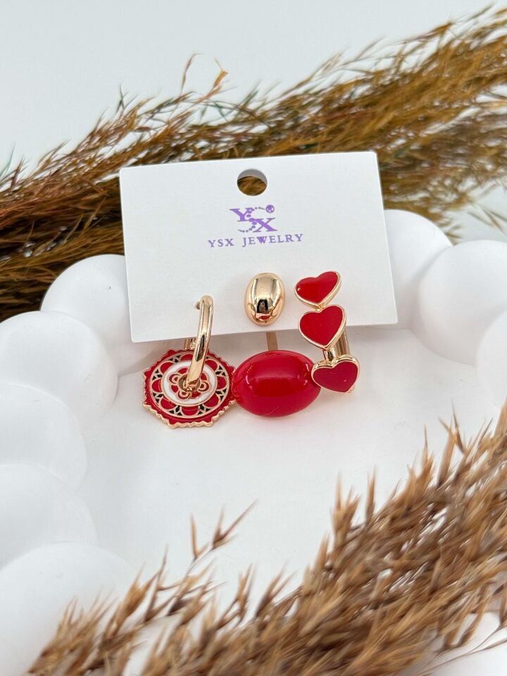 YSX 3-teiliges Set Ohrringe // ITHAL-2854