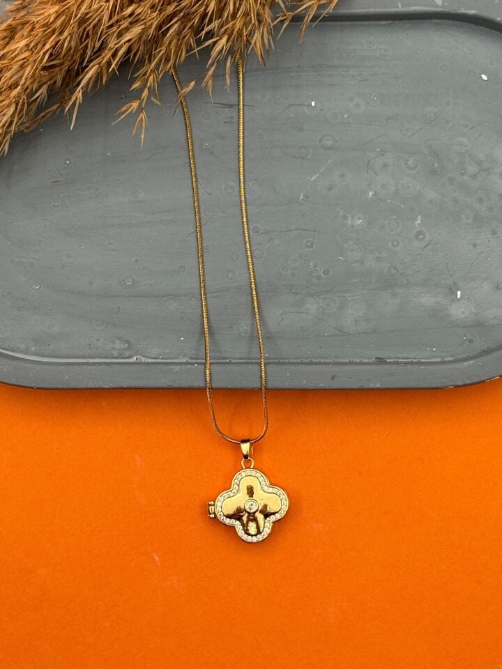 Stahl-Cover-Halskette 45cm // NECKLACE-5541