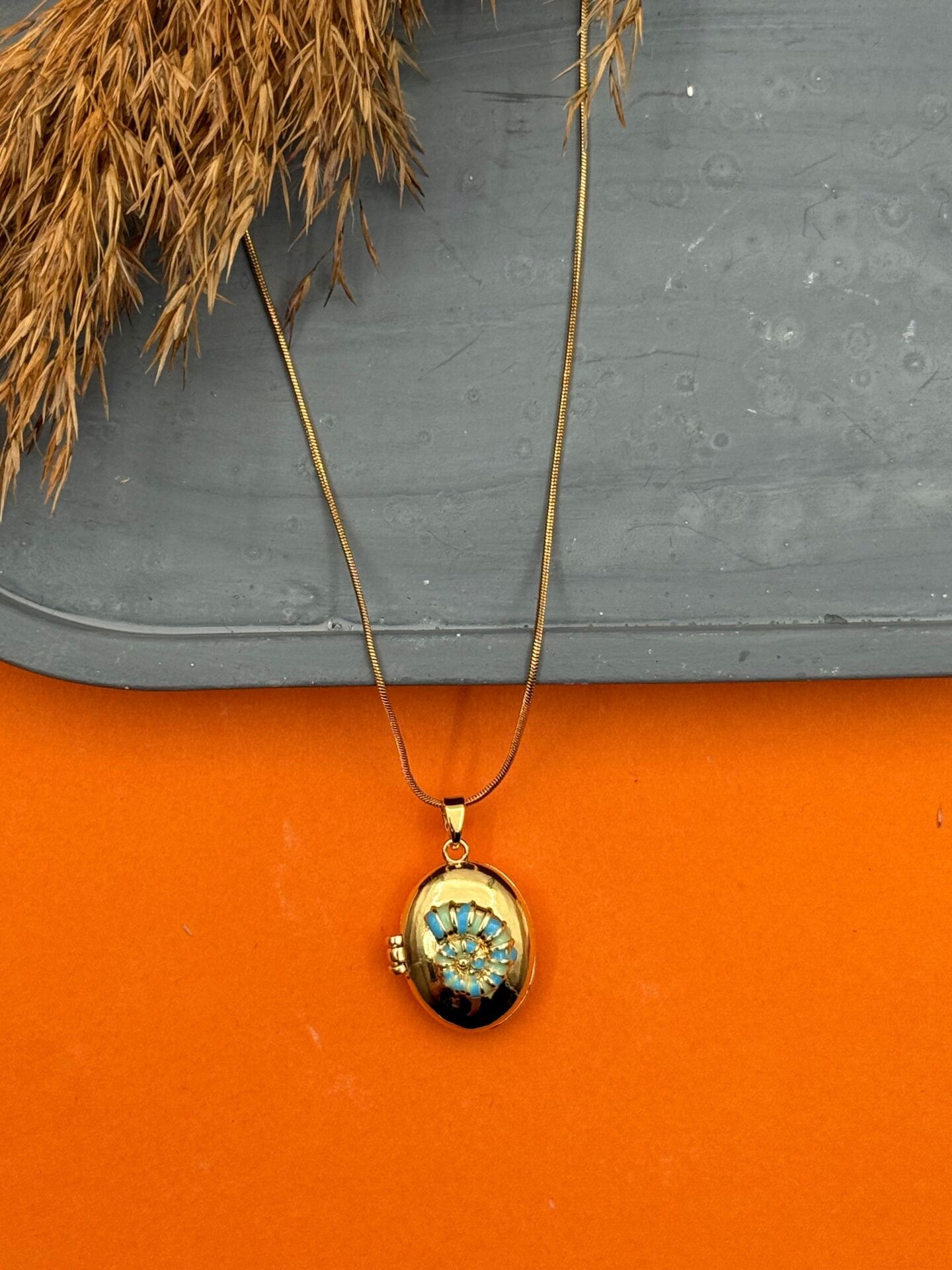 Çelik Kapaklı Kolye 45cm // KOLYE-5542