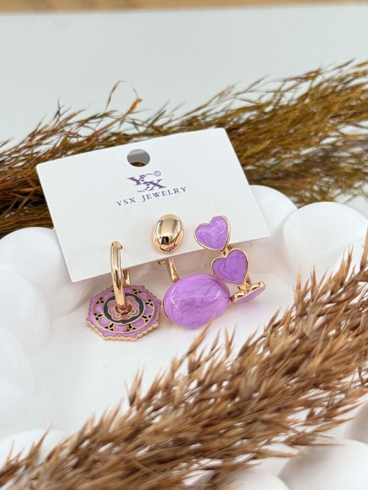 YSX 3-teiliges Set Ohrringe // ITHAL-2859