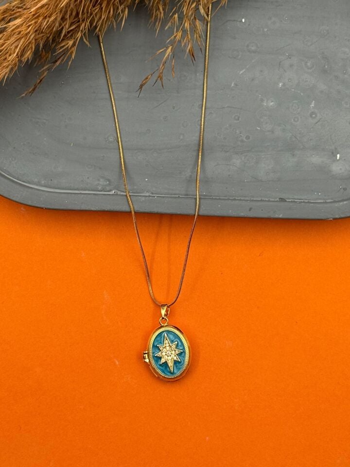 Stahl-Cover-Halskette 45cm // NECKLACE-5545