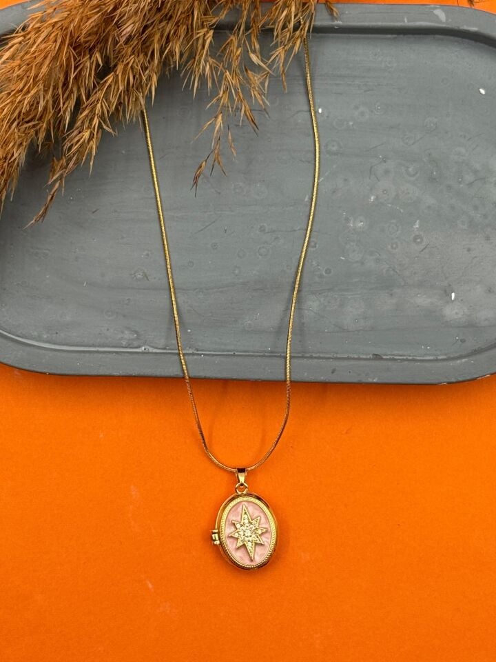 Stahl-Cover-Halskette 45cm // NECKLACE-5546