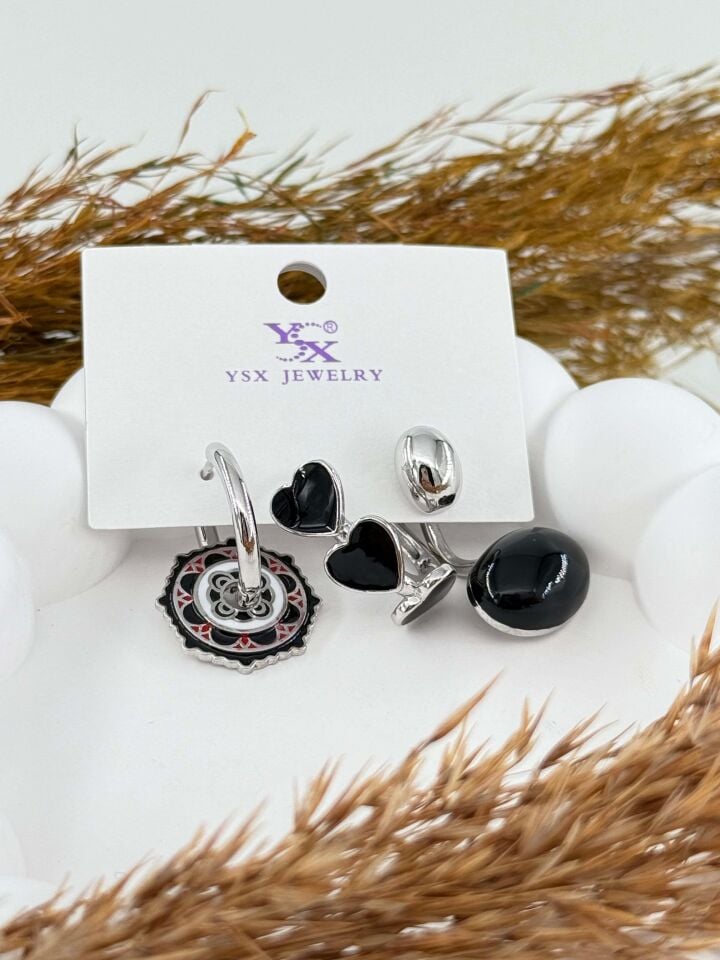 YSX 3'lü Set Küpe // ITHAL-2861