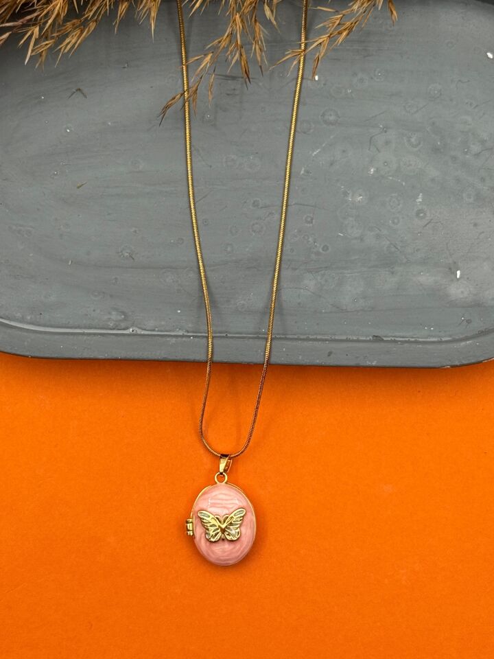 Çelik Kapaklı Kolye 45cm // KOLYE-5547