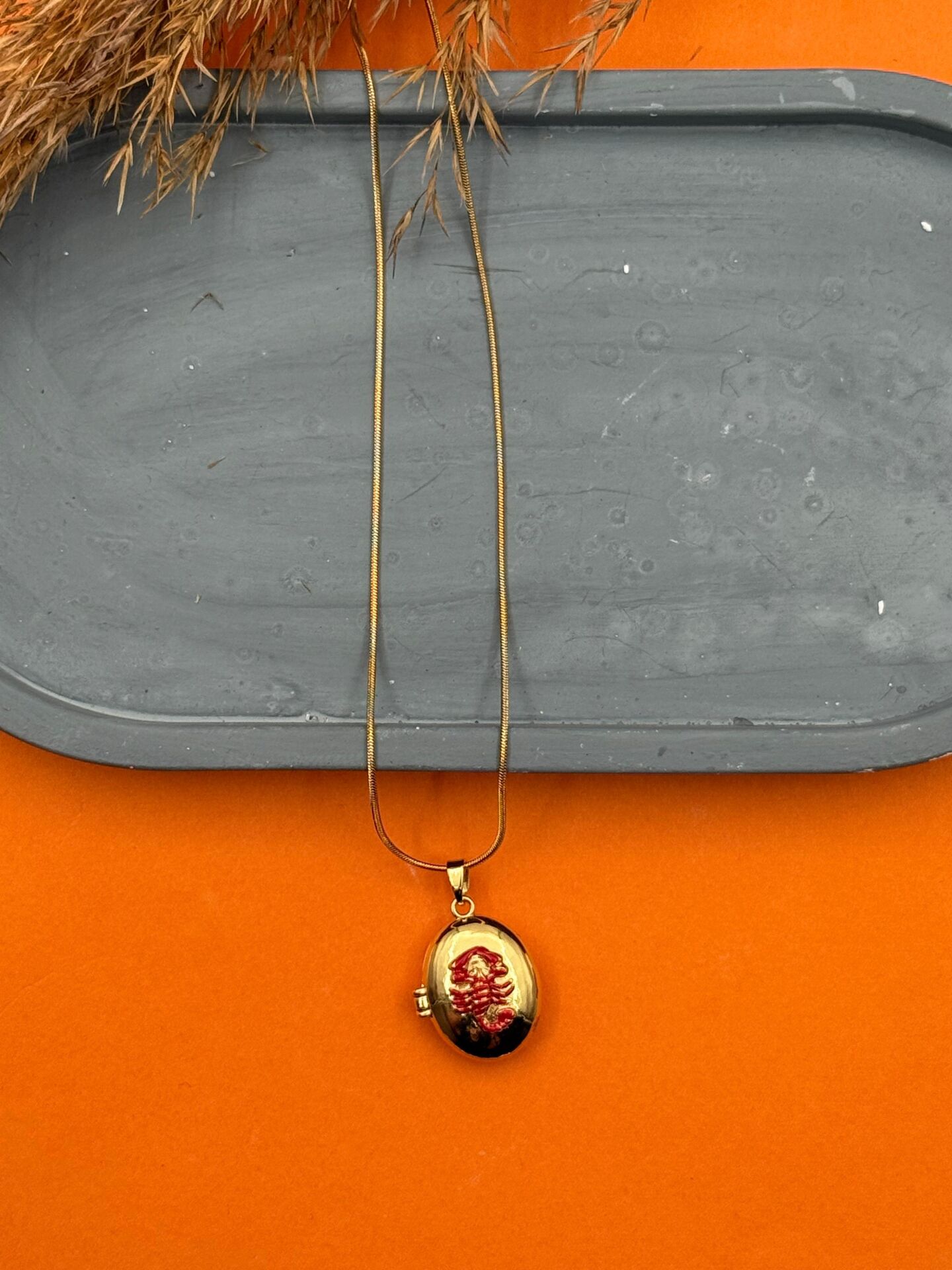 Çelik Kapaklı Kolye 45cm // KOLYE-5549