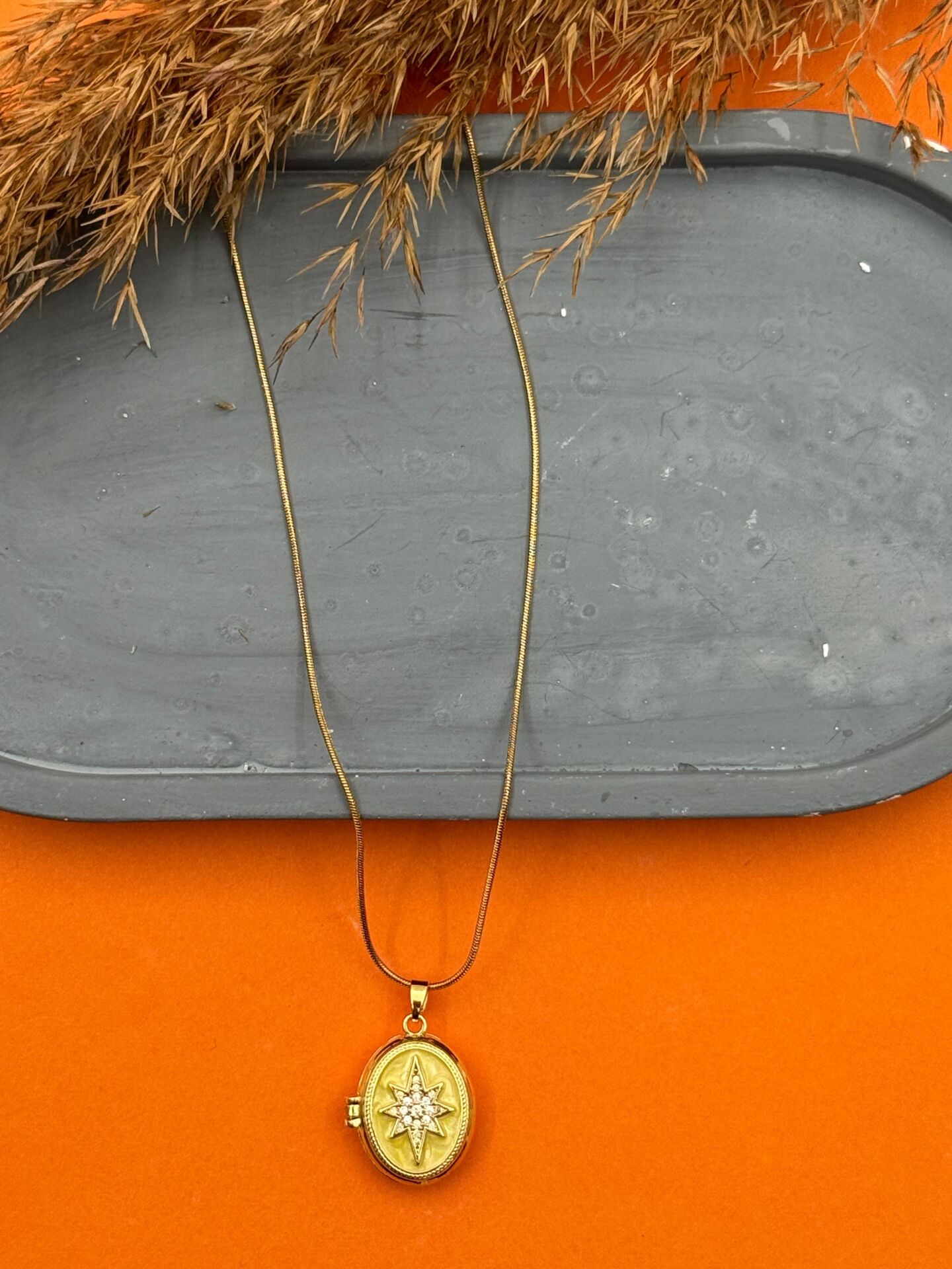 Steel Cover Necklace 45cm // NECKLACE-5550