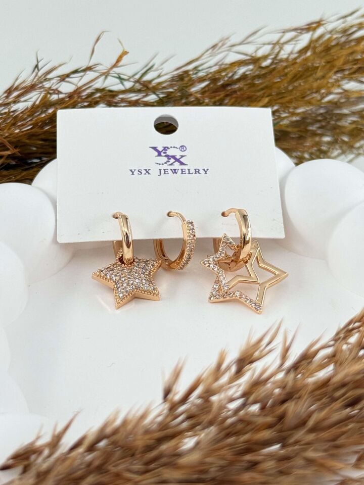 YSX 3-teiliges Set Ohrringe // ITHAL-2866