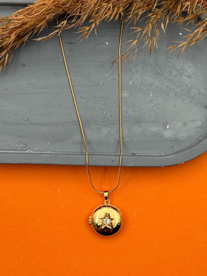 Stahl-Cover-Halskette 45cm // NECKLACE-5553