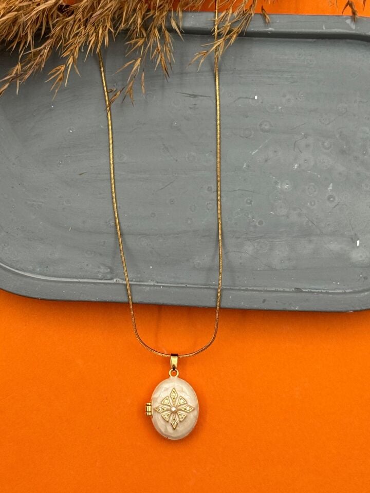 Stahl-Cover-Halskette 45cm // NECKLACE-5554