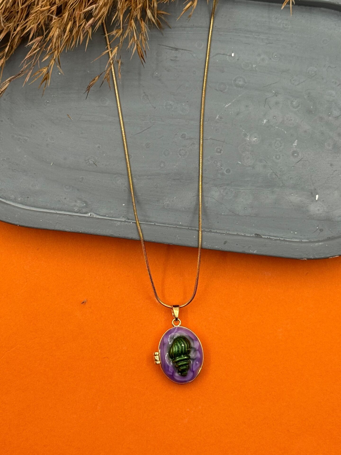 Steel Cover Necklace 45cm // NECKLACE-5555