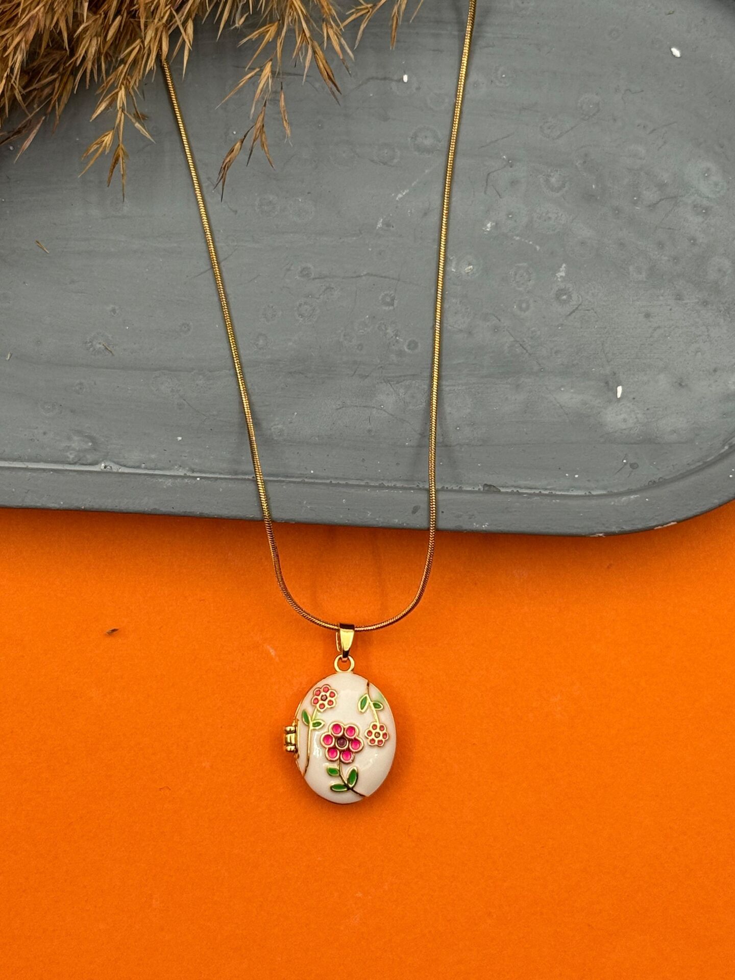Steel Cover Necklace 45cm // NECKLACE-5556