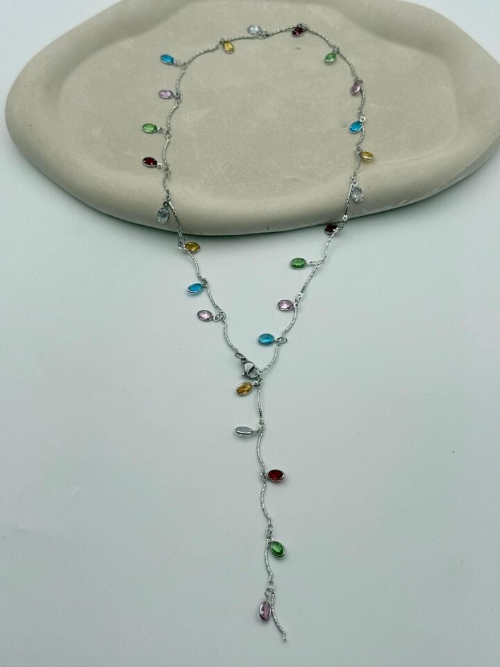 VIP Y Model Stone Necklace // NECKLACE-5606