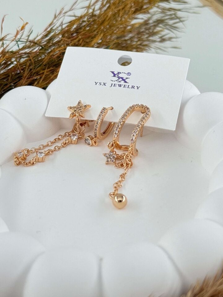 YSX 3'lü Set Küpe // ITHAL-2873