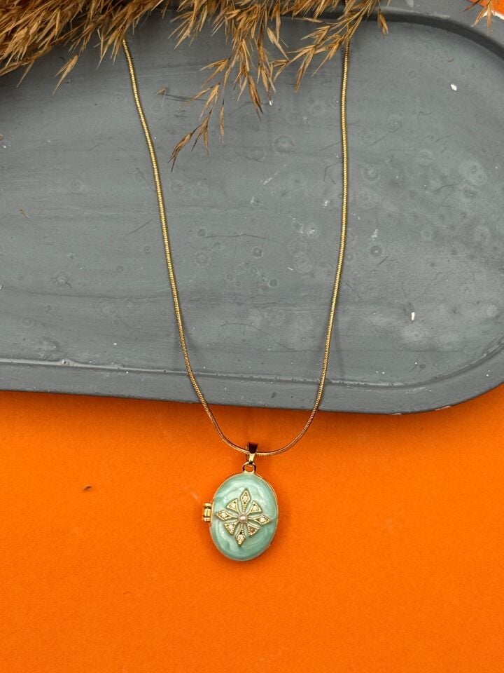 Stahl-Cover-Halskette 45cm // NECKLACE-5559