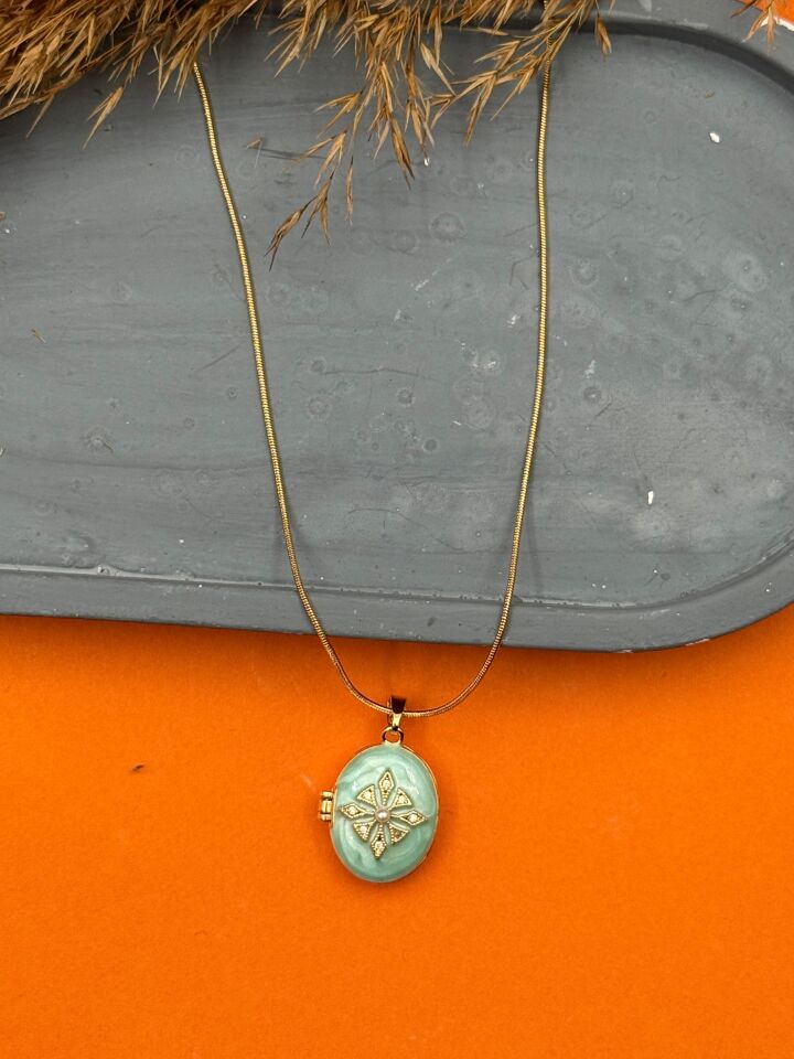 Stahl-Cover-Halskette 45cm // NECKLACE-5559