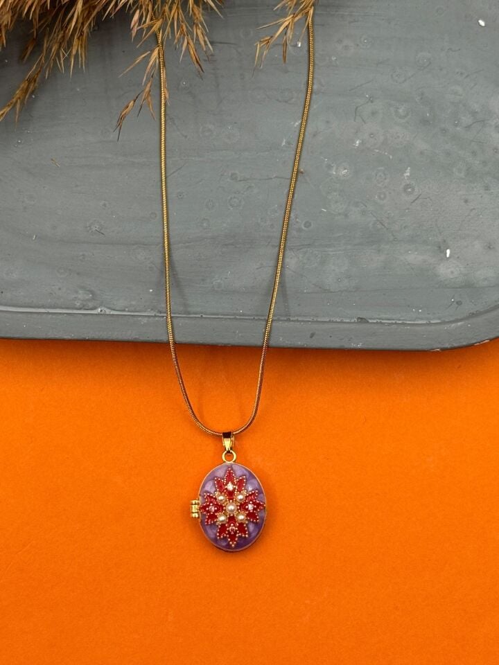 Stahl-Cover-Halskette 45cm // NECKLACE-5560