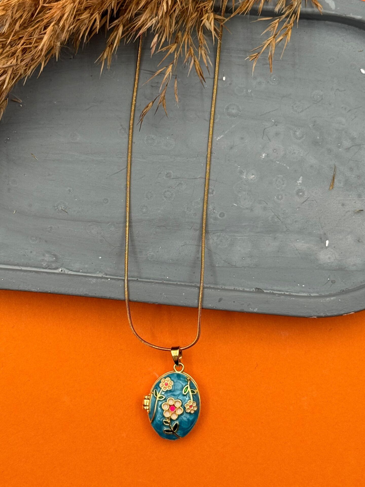 Steel Cover Necklace 45cm // NECKLACE-5561