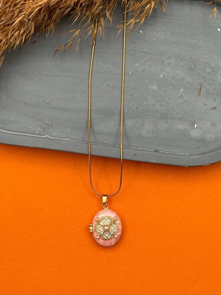 Stahl-Cover-Halskette 45cm // NECKLACE-5562