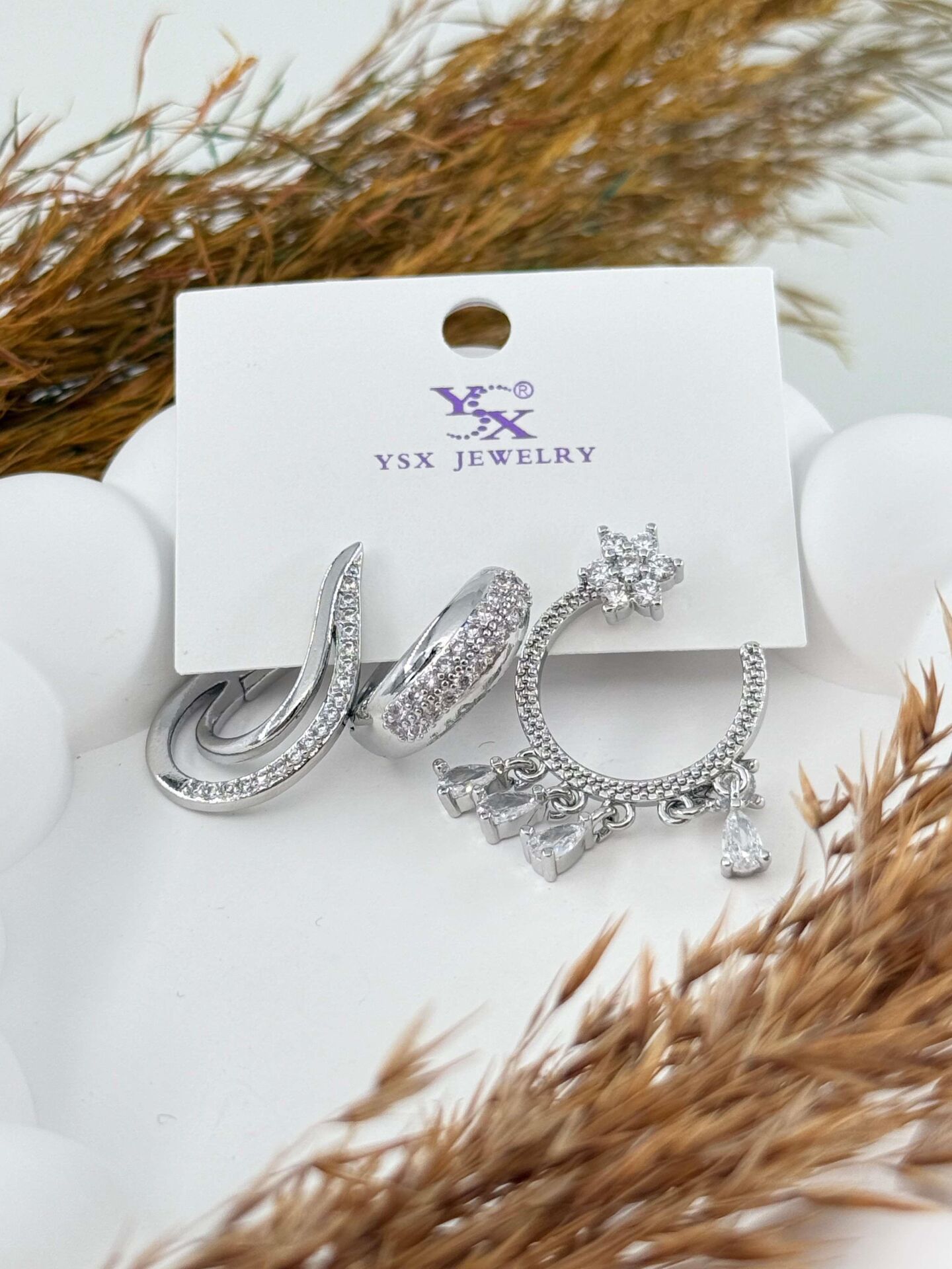 YSX 3'lü Set Küpe // ITHAL-2882