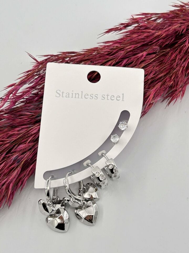 Steel Set Earring // EARRING-3179