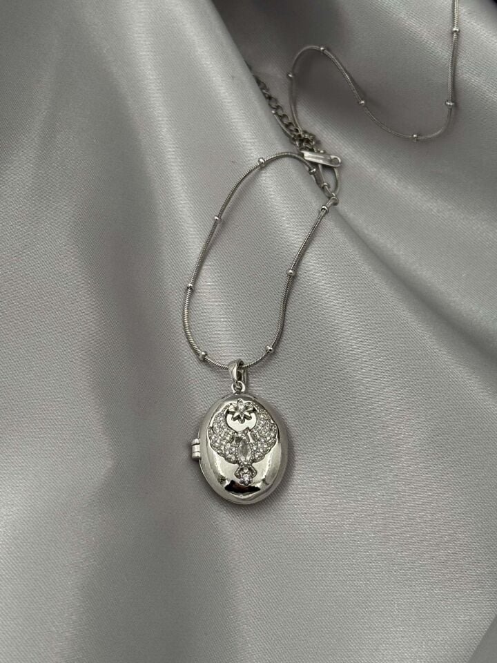 Çelik Silver Alya Kolye 45cm // KOLYE-4819