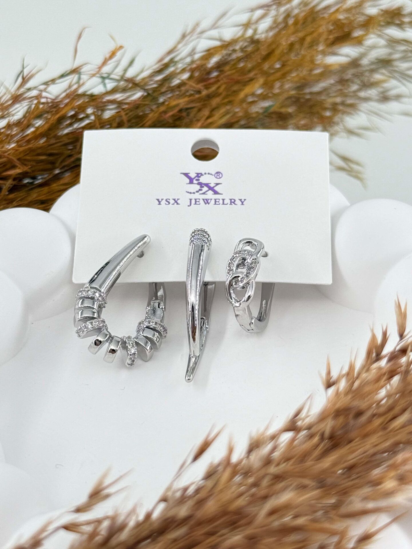 YSX 3'lü Set Küpe // ITHAL-2884