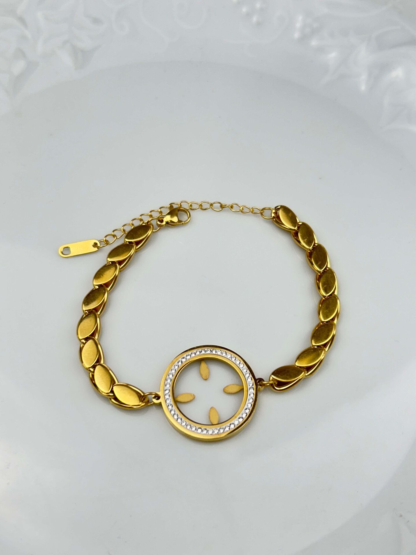 Çelik Çeyrek Takılabilen Arpa Bileklik // BILEK-3220