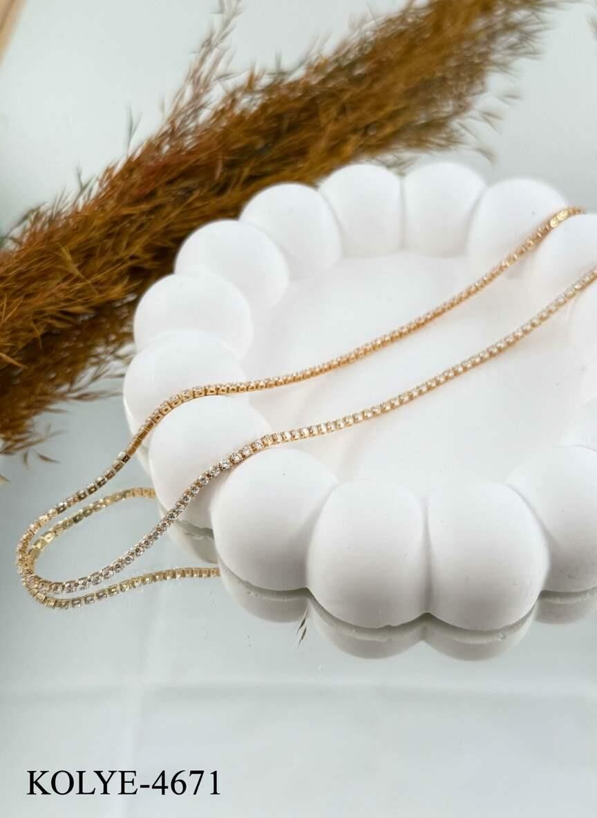 Çelik Su Yolu Kolye // KOLYE-4671