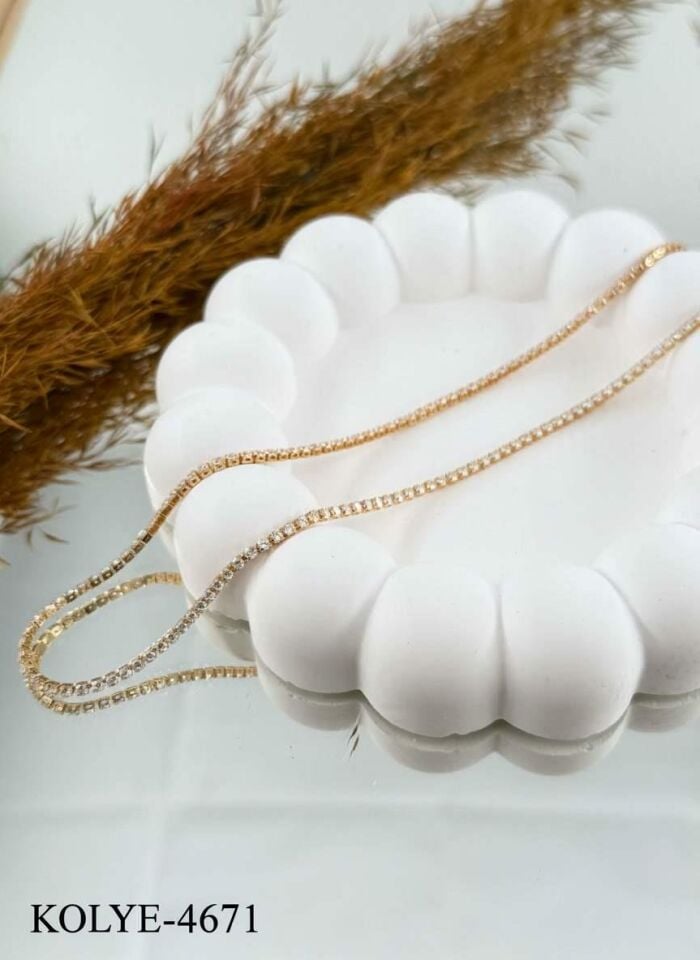 Çelik Su Yolu Kolye // KOLYE-4671