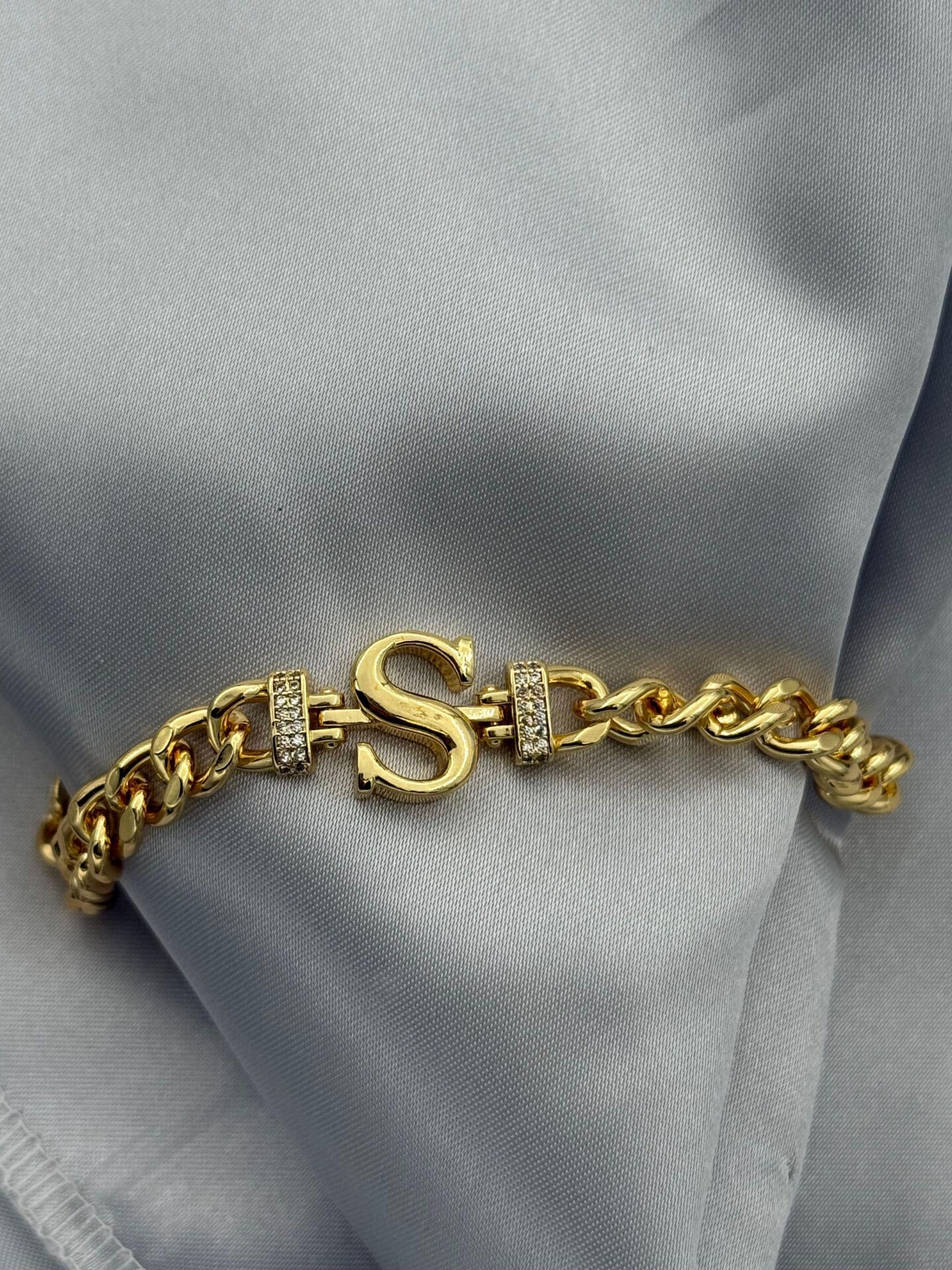 Steel Letter Bracelet // WRIST-5478