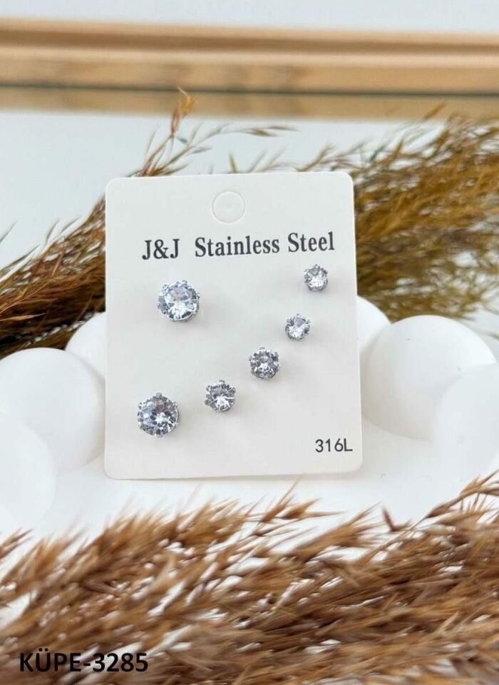 Steel Set Earring // EARRINGS-3285
