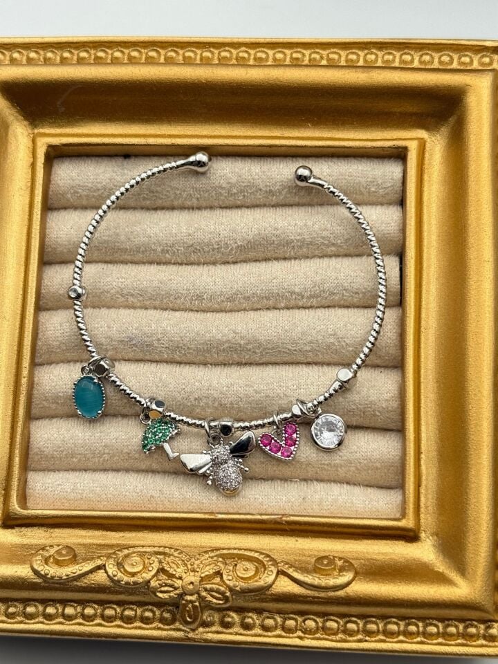 Stahl-Charm-Armband // WRIST-6104