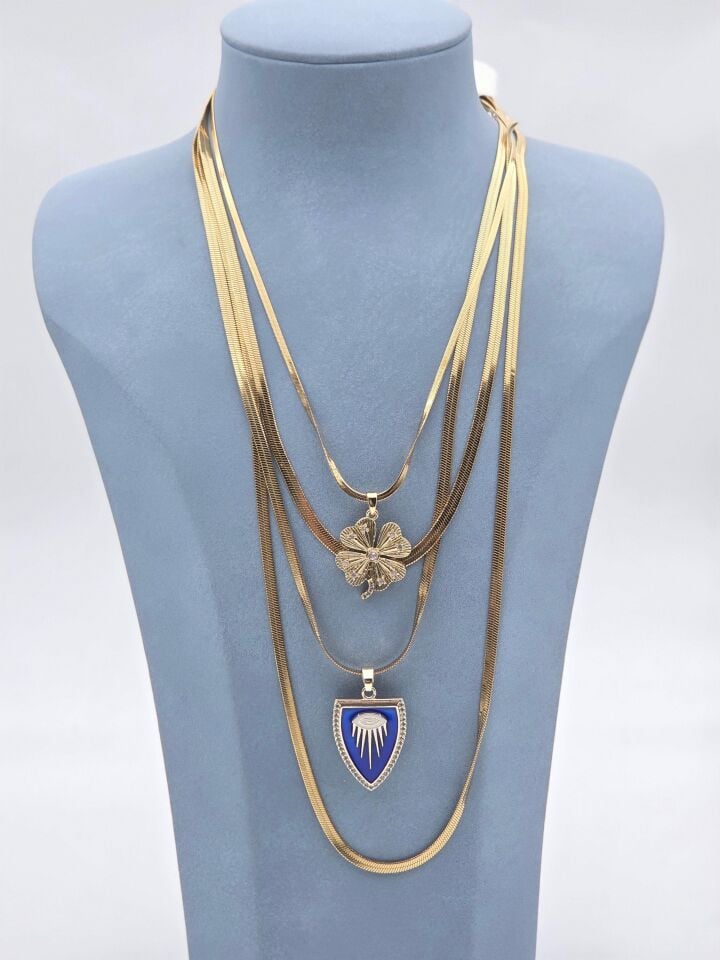 Çelik Çoklu Kolye // KOLYE-6281