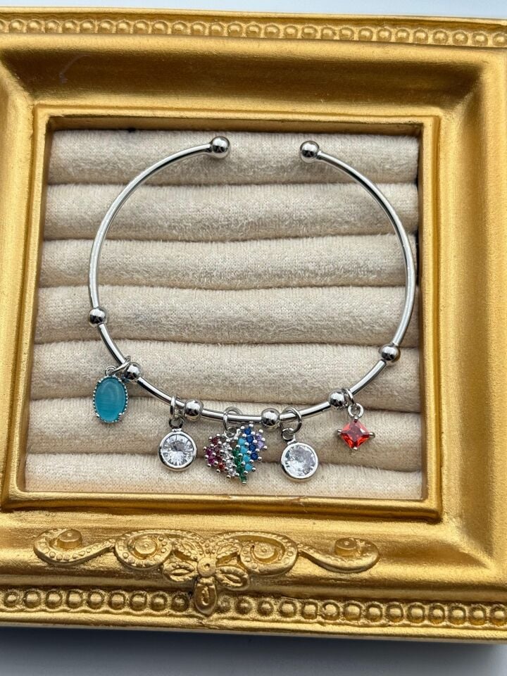 Stahl-Charm-Armband // WRIST-6105