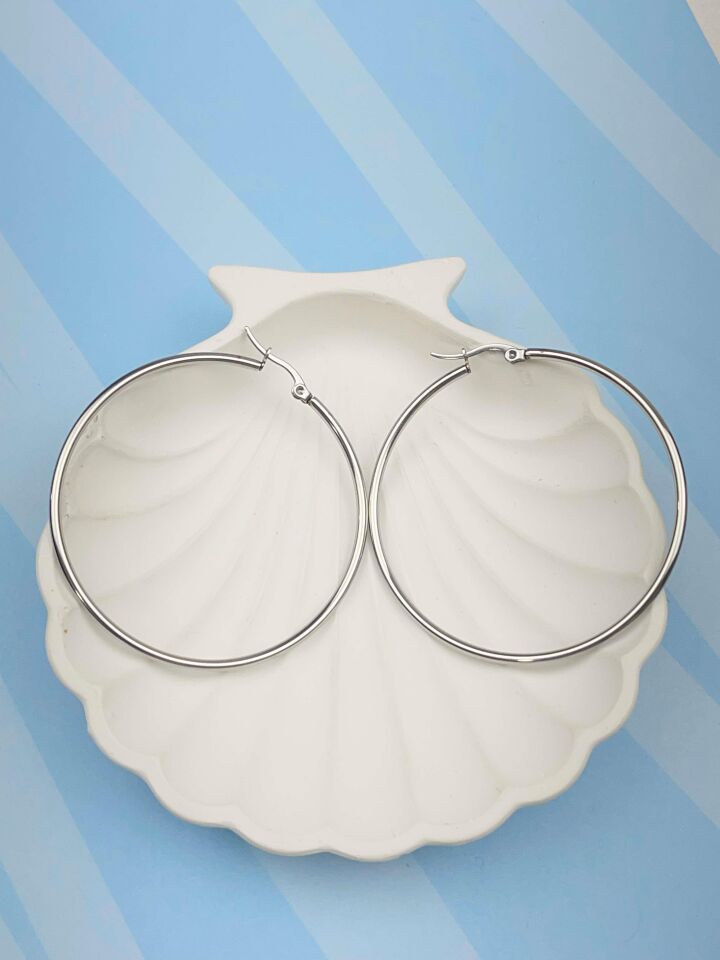 Çelik Halka Küpe 5cm // KÜPE-2550