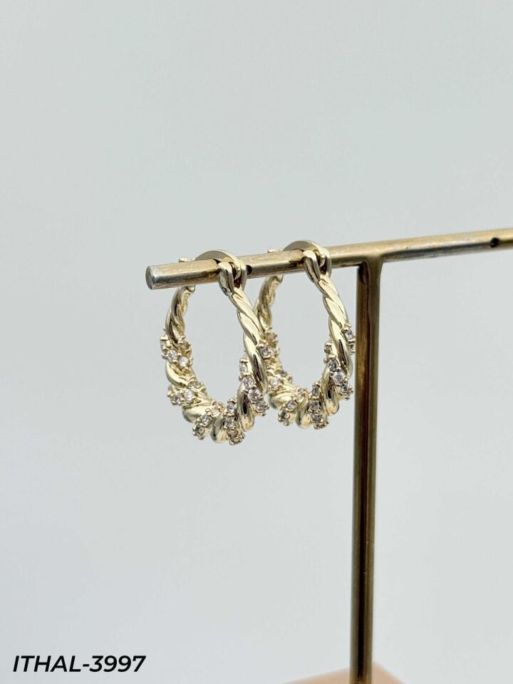 14K Zirkon Küpe // ITHAL-3997