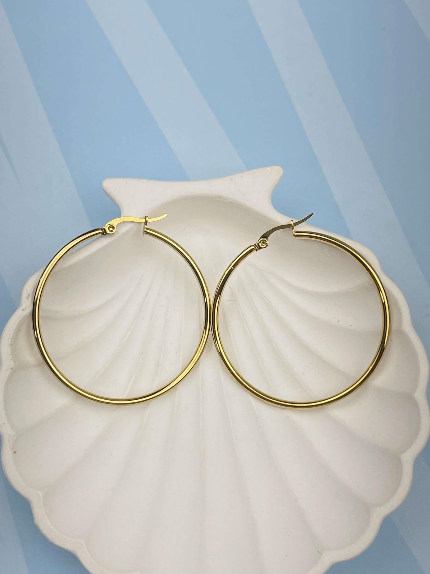 Çelik Halka Küpe 3.5 cm // KÜPE-2552