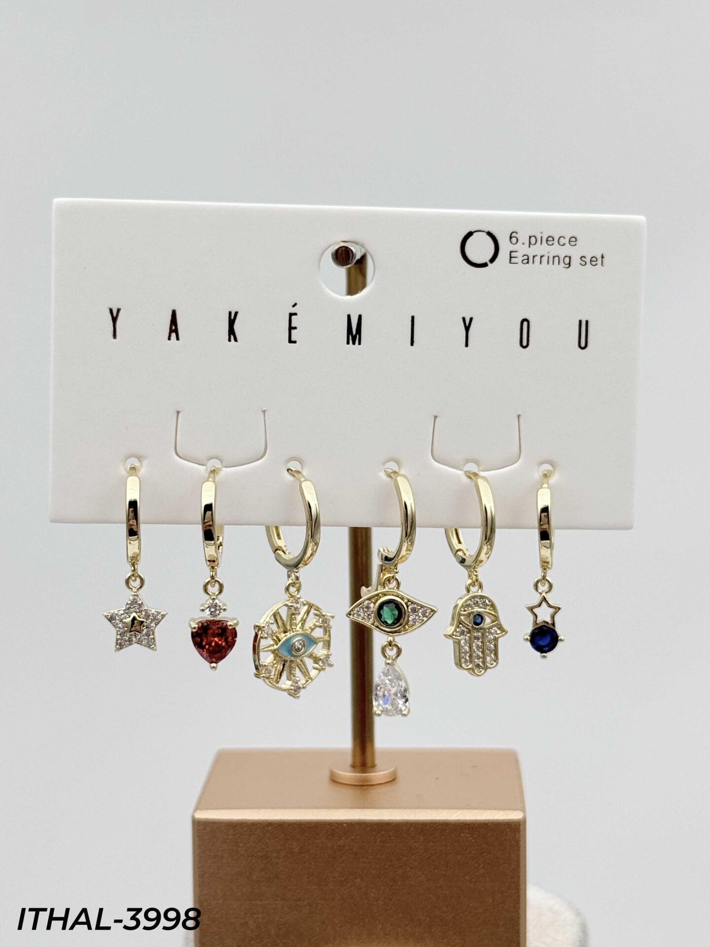 YAKEMIYOU 6'lı Set Küpe // ITHAL-3998