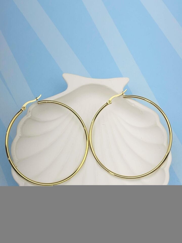 Çelik Halka Küpe 5cm // KÜPE-2553