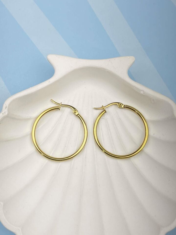 Çelik Halka Küpe 2.5cm // KÜPE-2554