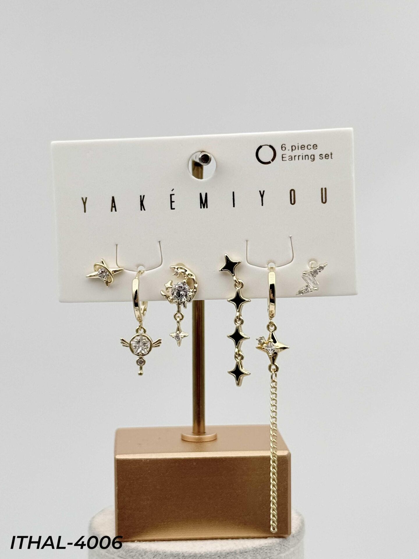 YAKEMIYOU 6'lı Set Küpe // ITHAL-4006