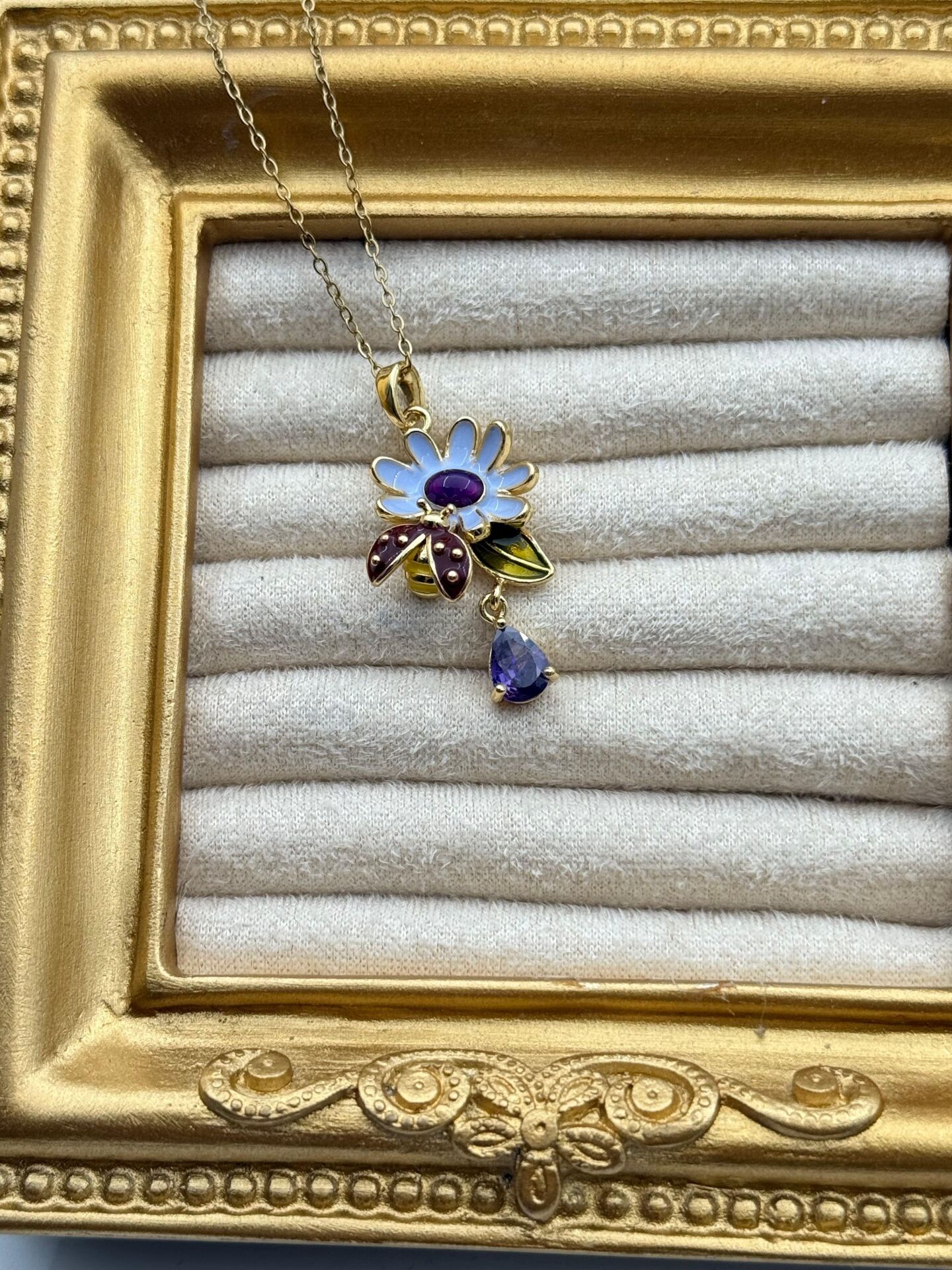 Çelik Çiçek Kolye 45cm // KOLYE-5768