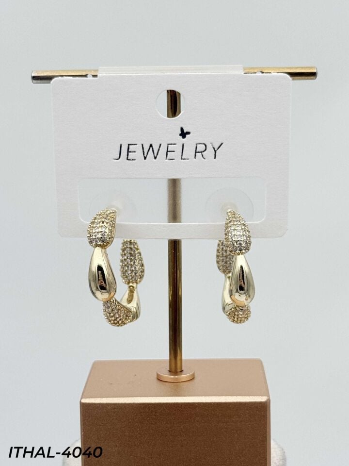 14K Zirkon Küpe // ITHAL-4040