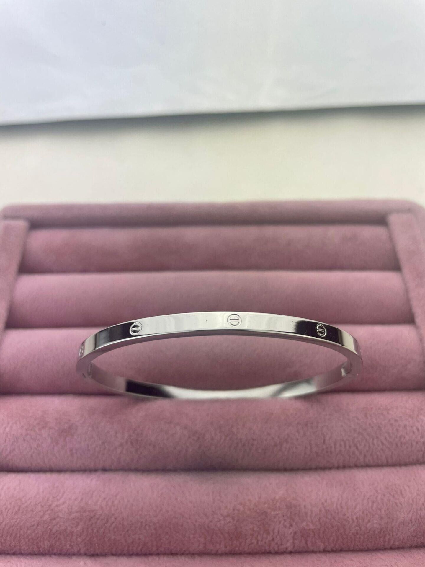 Çelik İnce CRT Model Taşsız Silver Bebe Boy Kelepçe // KELEPÇE-1050
