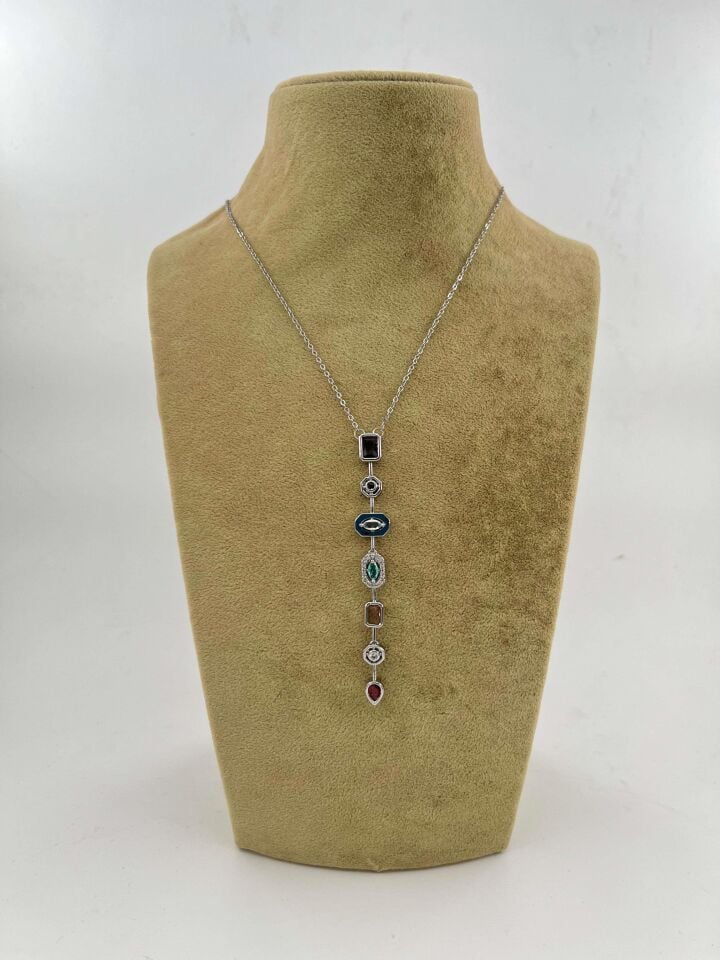 Steel Y Necklace // NECKLACE-4430