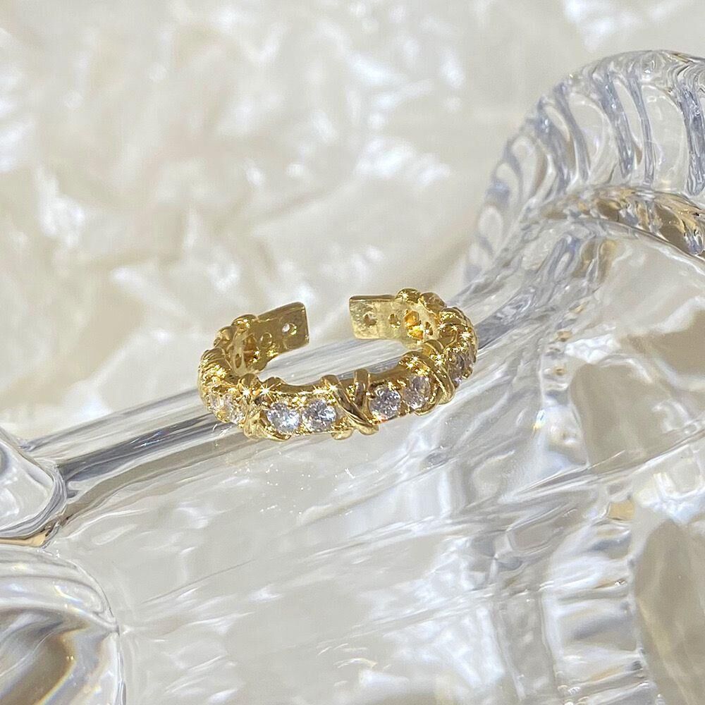 Çelik Gold X Yüzük (Ayarlanabilir) // YÜZÜK-886