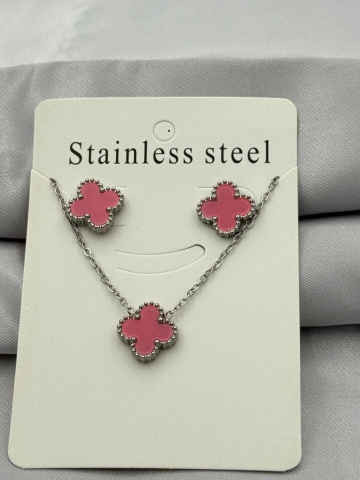 Steel Earring Necklace Set // NECKLACE-5395