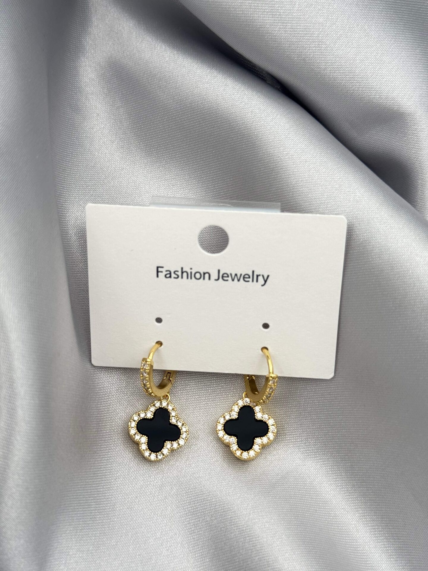 Zirkon Taşlı Rodyum Kaplama Küpe // ITHAL-3759