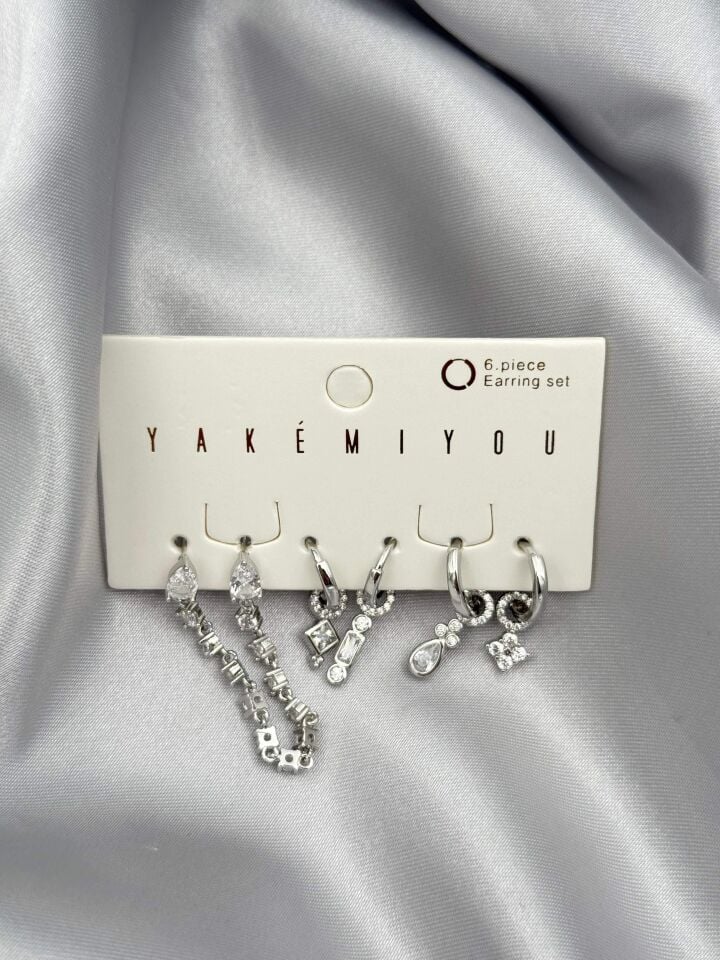 YAKEMIYOU 6'lı Set Küpe // ITHAL-3763